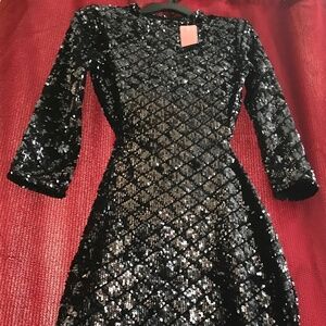 Love Culture Sequence Black Dress